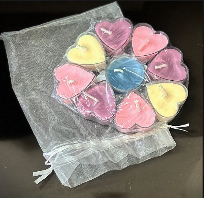 T-Light Candles (Round & Heart)