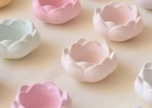 Lotus shaped candle