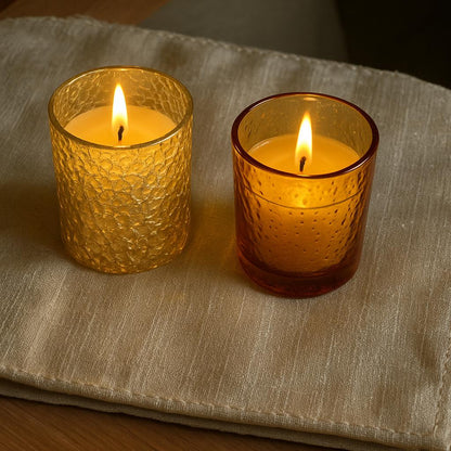 Silver Votive Scented Glass Jar Candle / bulk pack for weddings / Bridal Showers / Home parties / centerpieces/ Smokeless/ s