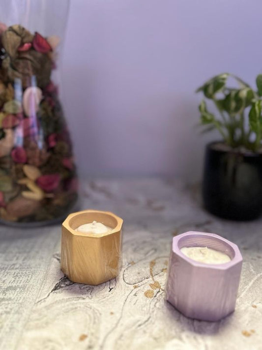 Hexagon Shaped Vessel Candle
