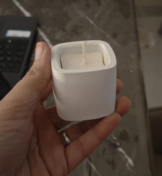 Square Small Concret Jar