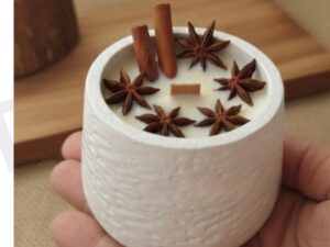 Rugged candle Jar (Concret)