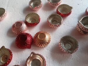 Diya shaped Glass Votive